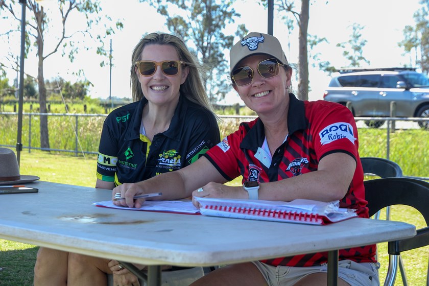 Krissy on the sidelines at her local football club 